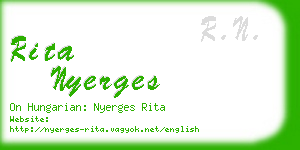 rita nyerges business card